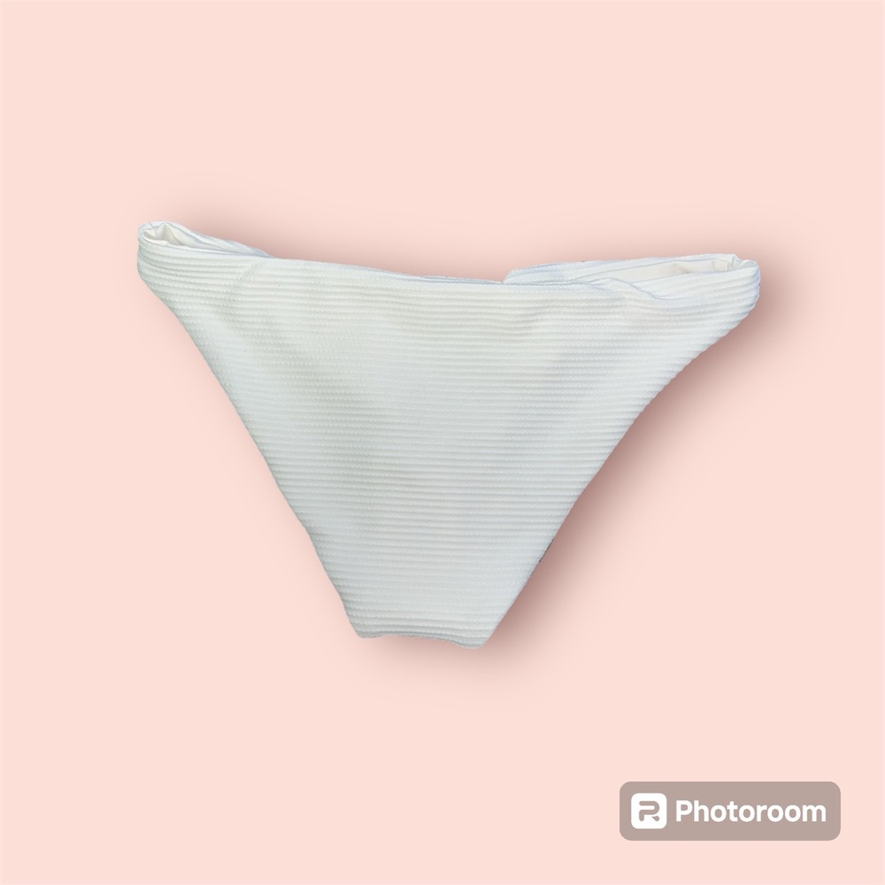NWT L*Space Eco Chic Sol Classic Bikini Bottom Size S Cream - Picture 4 of 7